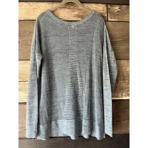 Lululemon Well Being Crew Sweater Heathered Sailor Large Long Sleeve Lightweight